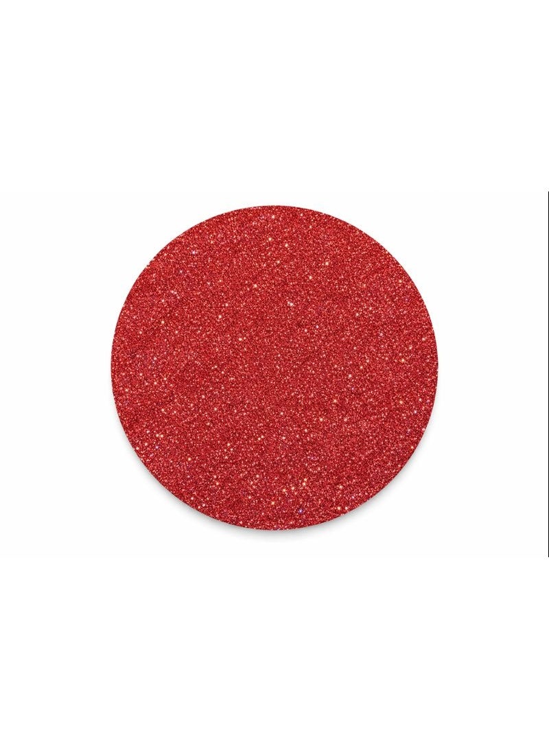 Red Star Sequin Placemats Set of 6 Festive Table Mats for Christmas & Parties - Image 1